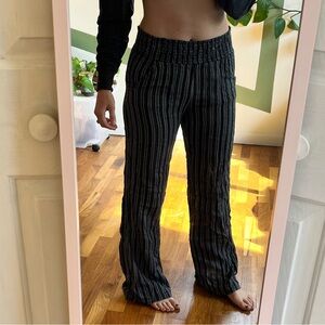 Billabong 100% cotton black striped pants